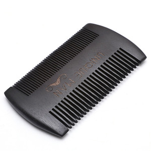 <span class=keywords><strong>Peigne</strong></span> à <span class=keywords><strong>barbe</strong></span> double face noir pour hommes, étiquette privée, personnalisé, en bois de pear, meilleure qualité, vente en gros, livraison gratuite - Product Image 3