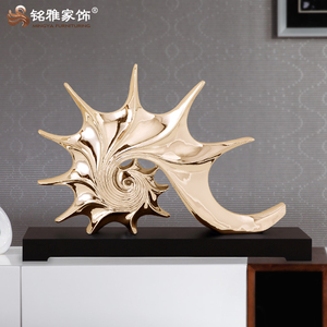 Groothandel Decoratieve Items Oceaan Thema Resin Conch Beeldjes Voor Home Decor