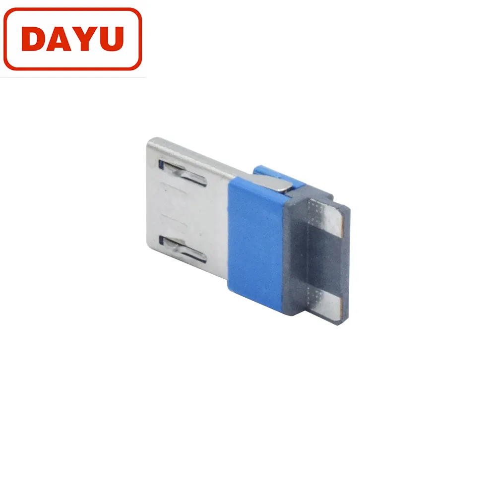 Fabriek V8 Micro USB Connector Mannelijke Blauwe Kleur Soldeer USB Kabel Socket