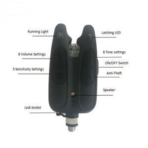 Nuovo Set 4+1 di Avvisatori Acustici/Indicatori Impermeabili per Pesca alla Carpa con Luci LED Colorate - Product Image 3
