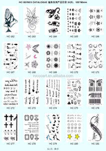 HC-209/Nouveaux autocollants de tatouage corporel temporaire de beauté et de mode, imperméables, petits, trèfle à quatre feuilles, fleurs, tatouages temporaires 2016 - Product Image 4