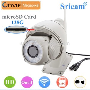New products Sricam SP008 1.0 megapixel Pan / Tilt Zoom outdoor <span class=keywords><strong>onvif</strong></span> auto ptz camera with128GB Micro SD card - Product Image 4