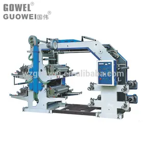 Máquina de impresión flexográfica de película de plástico de alta velocidad, serie GW, a la venta