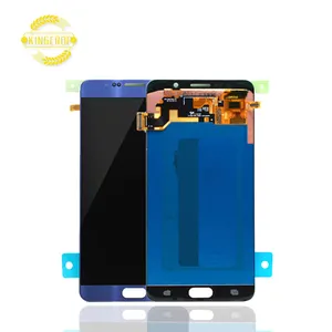 Yedek orijinal yeni samsung not 5 için samsung lcd galaxy not 5 N920F Lcd ekran dokunmatik ekranlı sayısallaştırıcı grup