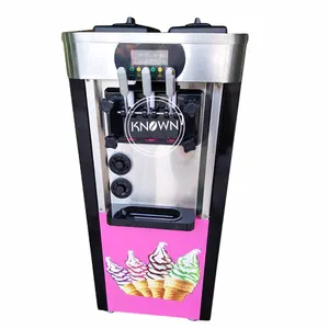 2024 Summer 25L Verftical Soft Ice Cream Maker Colorful 3 Fruit Flavor Soft Serve Ice Cream Making Machine