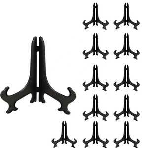 3 Inch Foldable Plastic Clear/Black Plastic Display <strong>Stand</strong> <strong>Easel</strong> for Photo Frame/Phone Case Holder - Product Image 1