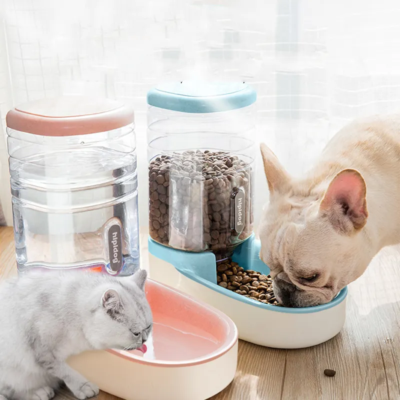 Di lusso Smart Auto Automatic Pet Dog Cat Food Dispenser Bottiglia di Acqua Ciotola Pet Feeder