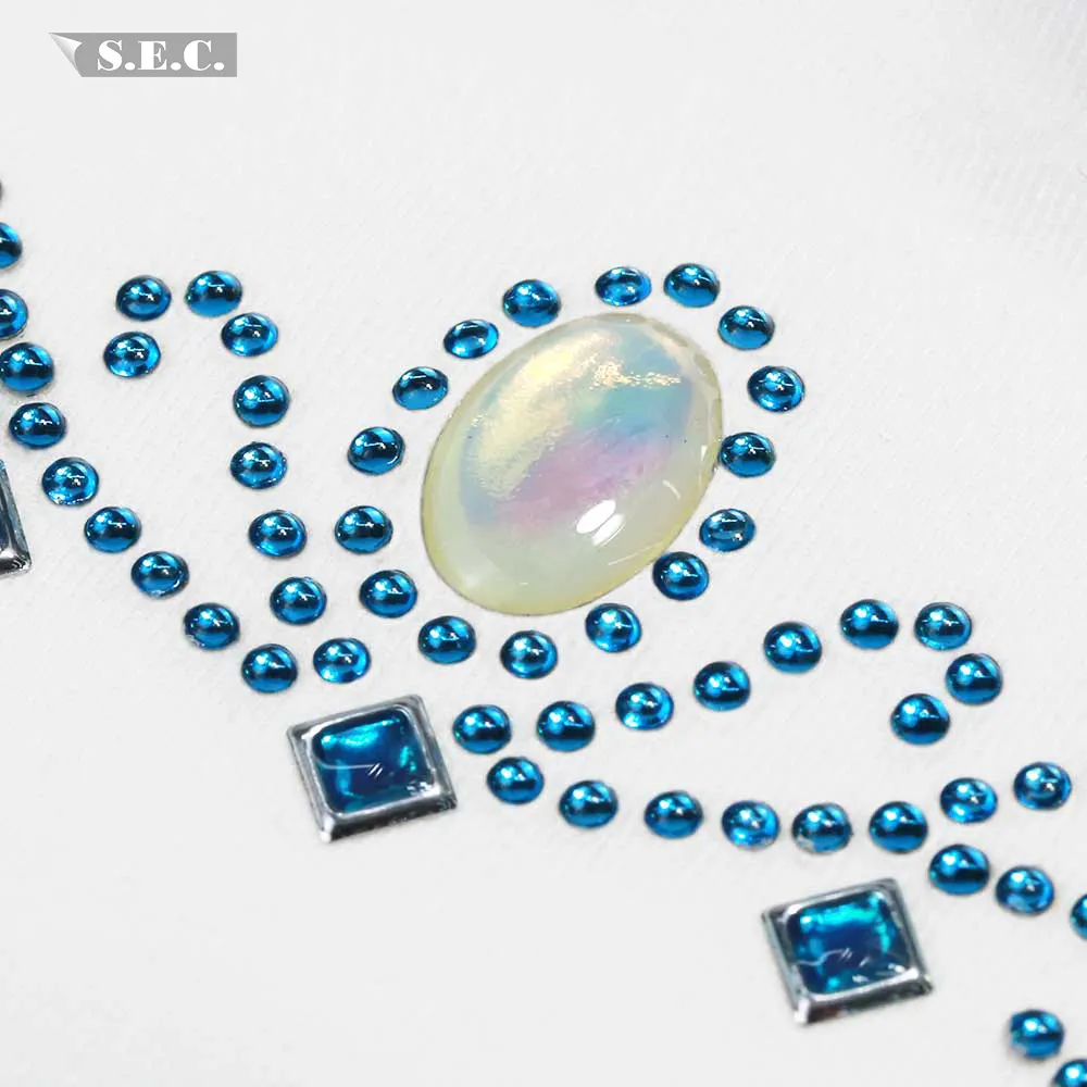 Shipped from Cambodia Top Quality Environmental Pearl Hot Fix Rhinestone Trimming rhinestone iron on transfer For Dress