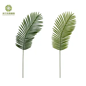 110 см Реальные Сенсорные Искусственные листья Гавайи пальмовых листьев для Домашние отель украшения сада