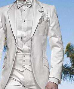 Mode Blanc Nouveau <span class=keywords><strong>Style</strong></span> 3 Pièces Slim Fit pour <span class=keywords><strong>Costume</strong></span> <span class=keywords><strong>Homme</strong></span> WF058 - Product Image 2