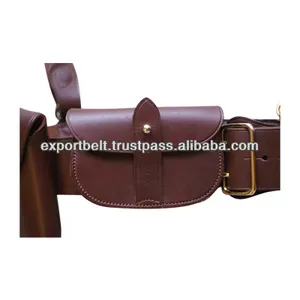 OEM Leather Storage Bags Made of Cowhide Hand Sewn Wholesale Cartridge Shoulder Bag Storage and Carrying in Leather Cases
