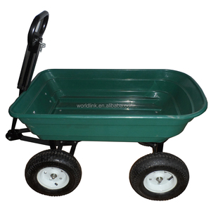 Chariot à benne de jardin, appareil en plastique, étanche et robuste