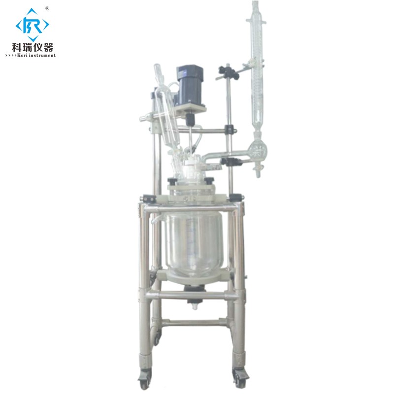 5L химический вакуумный стеклянный реактор с рубашкой для лабораторных медицинских исследований и разработок