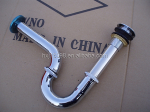 P-Trap <strong>Drain</strong> W/ Cleanout Plug 1-1/4&quot; Stainless Steel <strong>Tubular</strong> Bathroom Sink