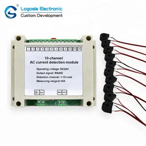 Módulo de detección de rango RS485, detección de rango, transmisor de corriente, sensor multicanal AC 5A 50A 10A 20A