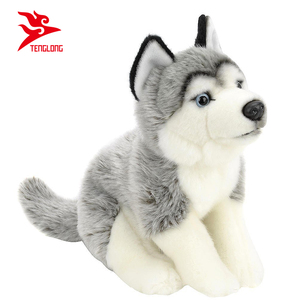 Yangzhou Emas Pemasok Kustom 12 inch <span class=keywords><strong>Plush</strong></span> Stuffed Hewan Mainan Husky