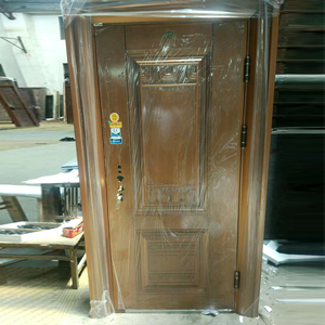 2022หรูหราเลียนแบบทองแดงเข้าประตูกดเหล็กกรอบประตูเหล็กทนไฟประตู - Product Image 3