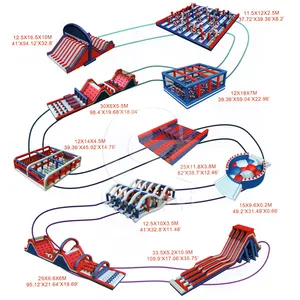 O maior curso inflável do obstáculo do adulto 5k do mundo para a venda