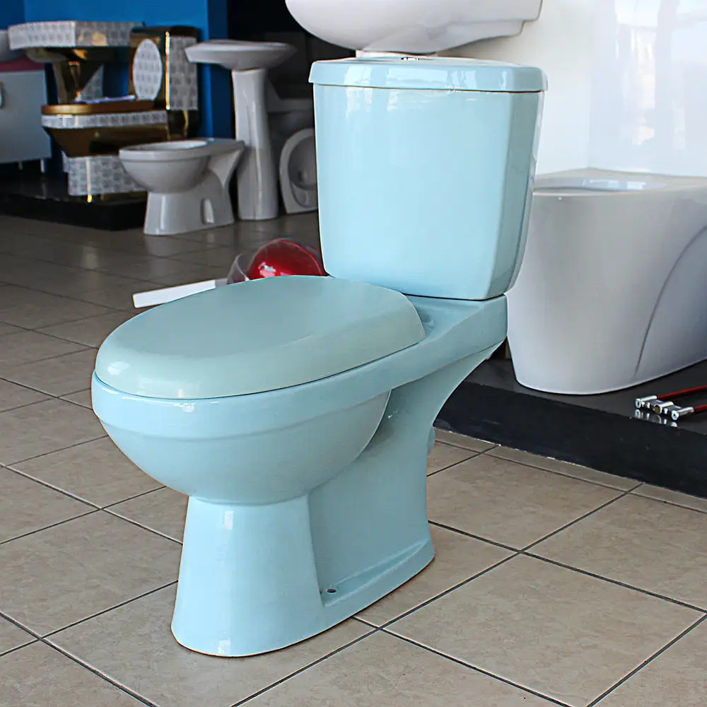Высококачественный экономичный туалетный унитаз синего цвета для продажи
