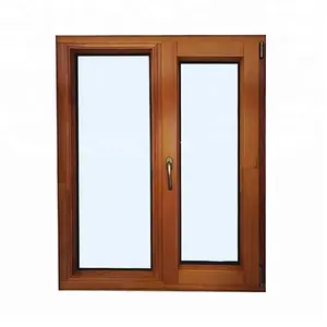 Casement Aluminum Clad Teak Wood Window Design