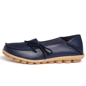 Chaussures plates décontractées en cuir véritable pour femmes et jeunes filles, style mocassins, grandes tailles, pour infirmières et mamans, fabrication OEM personnalisée en Chine - Product Image 5