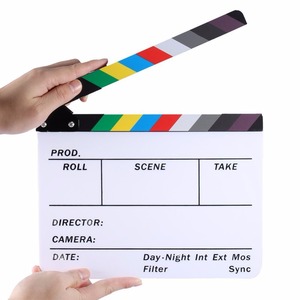 อุปกรณ์การถ่ายภาพคริลิคแห้งลบผู้อำนวยการภาพยนตร์ทีวี Clapboard - Product Image 4