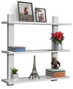 3 niveaux Blanc Étagère Flottante Asymétrique Carré Étagère Murale Suspendue Décorative Affichage Mural Étagère Suspendue - Product Image 1