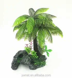 Mini cocotier en plastique décoré de plantes artificielles