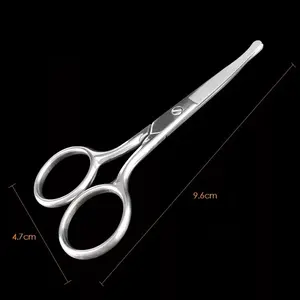 Branded Straight Blades Round Tip Multi-purpose Surgical Stainless Steel Hair Style Cutting Beauty Trimmer Scissors