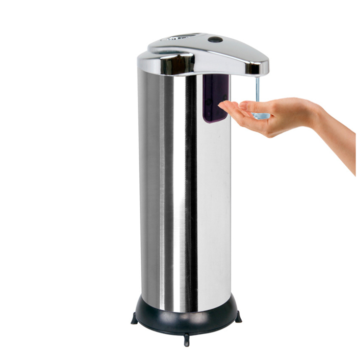 Dispensador de jabón líquido de acero inoxidable, Sensor automático infrarrojo sin contacto, manos libres, para baño y cocina