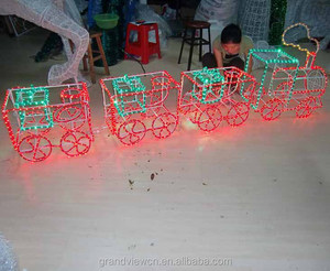 Décoration <span class=keywords><strong>de</strong></span> noël en plein air 3D conduit train motif lumière - Product Image 6