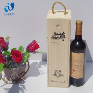 WanuoCraft Custom Logo Paulownia Wooden <strong>Red</strong> Wine Boxes for Wine Bottle <strong>Wood</strong> Box Packing Gift Boxes - Product Image 5