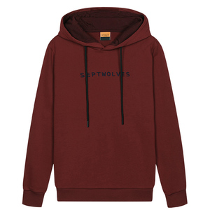 Commercio all'ingrosso OEM uomini <span class=keywords><strong>felpa</strong></span> <span class=keywords><strong>rossa</strong></span> a buon mercato su misura del panno morbido pullover con <span class=keywords><strong>cappuccio</strong></span> - Product Image 6
