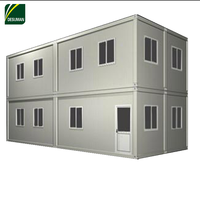 Maison conteneur mobile préfabriquée de luxe de 20 pieds, prête à l'emploi, en panneaux sandwich d'acier respirants, résistante aux tremblements de terre de niveau 8, 20-50