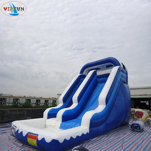 Nhà Sản Xuất Ma Thuật Lớn Màu Xanh Trắng Jumping Castle Toy Crush Chạy Bouncy Games <span class=keywords><strong>Inflatable</strong></span> Công Viên Nước Slides <span class=keywords><strong>Pool</strong></span> - Product Image 3