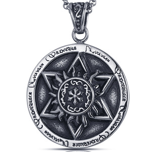 Wholesale Knight Templar Jewelry Stainless Steel Jewish Six Star of David Charm Pendant