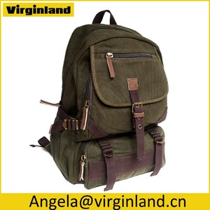 robuste de style <span class=keywords><strong>militaire</strong></span> vintageinspiré toile <span class=keywords><strong>sac</strong></span> à <span class=keywords><strong>dos</strong></span> avec plusieurs compartiments utility - Product Image 1