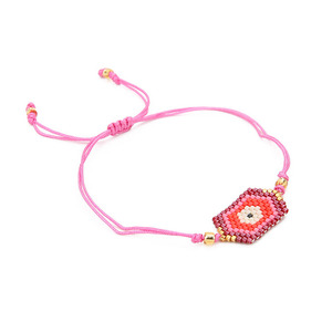 BG1008 Dainty el yapımı Miyuki tohum boncuklu <span class=keywords><strong>Evil</strong></span> Evileye göz dokuma Charm tezgah dostluk bilezik için kadın kızlar
