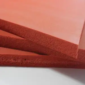 Yüksek sıcaklığa dayanıklı kırmızı silikon kauçuk levha sünger köpük pad silikon köpük levha