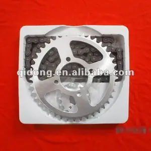 YBR 125 motorcycle sprocket chain and pinion