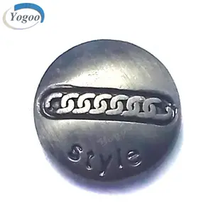 Custom Die Casting Antique Silver Button Rivet Metal Button Stud for Clothes / Bag