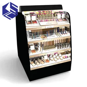 Wholesale Makeup Store Display Stand Lipstick Display Stand Wooden Cosmetic Store Shelf Display Furniture