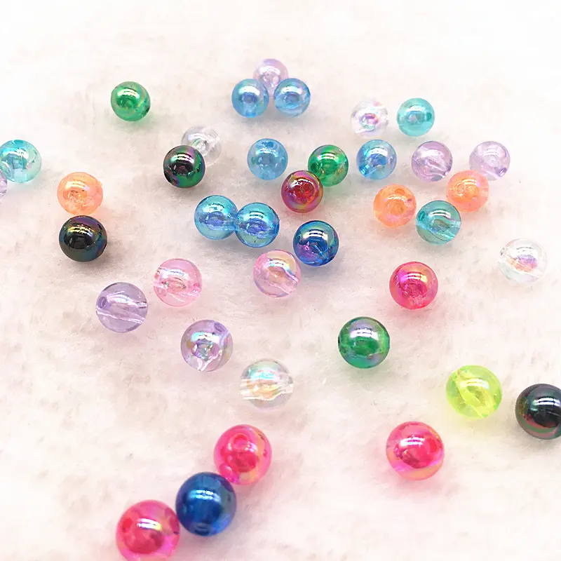 4ミリメートル6ミリメートル8ミリメートル10ミリメートル12ミリメートル14ミリメートル16ミリメートル18ミリメートル20ミリメートルAB Color Round Acrylic Bead Loose Spacer Beads For Jewelry Making DIY Bracelet