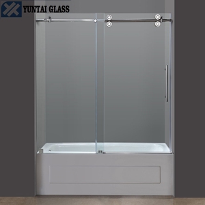 Panneau de verre de <span class=keywords><strong>douche</strong></span> stratifié trempé super transparent de 6 mm, 8 mm, 10 mm, 12 mm, bord poli pour salle de bain, escalier extérieur - Product Image 5
