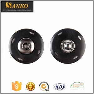 Dos Piezas Negro chapado de Metal y Resina de botones de Presión <span class=keywords><strong>para</strong></span> la <span class=keywords><strong>ropa</strong></span> - Product Image 2