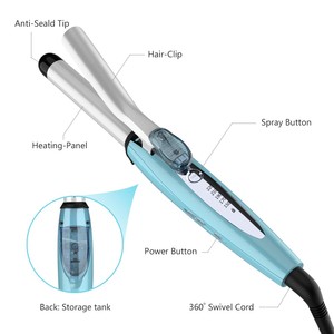 <span class=keywords><strong>Fer</strong></span> à friser professionnel en céramique tourmaline 25/32 mm, pulvérisation à froid, <span class=keywords><strong>fer</strong></span> à friser électrique LED, rotation à vapeur, outils de coiffure de salon - Product Image 5
