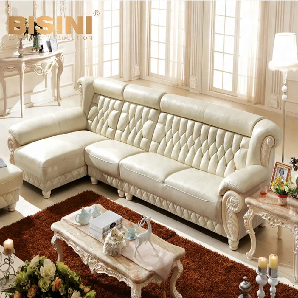 Кожаный диван Bisini в европейском стиле для гостиной, роскошный набор диванов (BF07-70181)