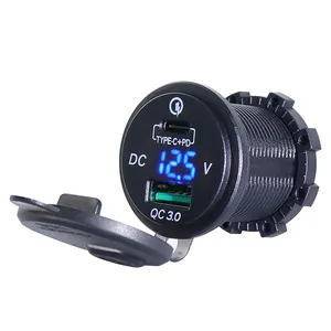 Kewig Waterproof Type C+PD <strong>Car</strong> Charger Fast Charging Freproof PC <strong>USB</strong> Power <strong>Socket</strong> with Voltage Monitoring for <strong>Car</strong> Boat Bus - Product Image 1