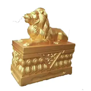 טרומי גן קישוט מלט בטון פסלי פלסטיק בעלי החיים אריה עובש למכירה