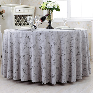 JR971 banquete de boda la cena, el restaurante redondo jacquard de poliéster mantel - Product Image 5